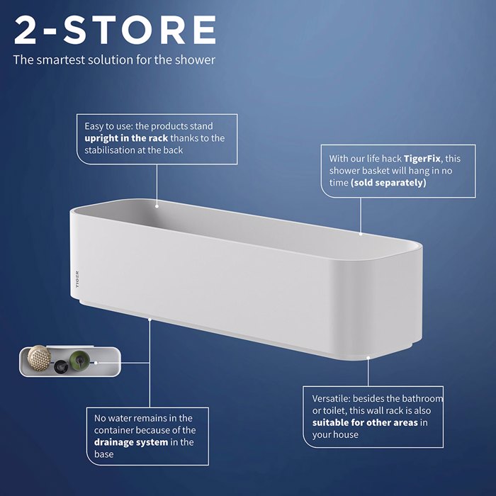 Tiger 2-Store Epitoixio Rafi 35 cm White 800381