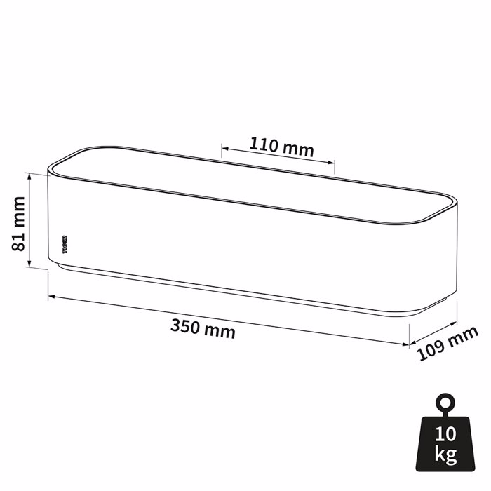Tiger 2-Store Epitoixio Rafi 35 cm White 800381
