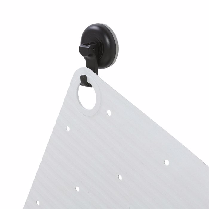 Sealskin Ribb Αντιολισθητικό Πατάκι 55x55cm White with Black Hook 800620 Sealskin Ribb Antiolisthitiko Pataki 55x55cm White with Black Hook 800620