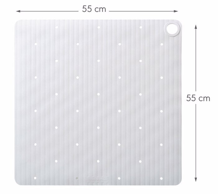 Sealskin Ribb Αντιολισθητικό Πατάκι 55x55cm White with Black Hook 800620 Sealskin Ribb Antiolisthitiko Pataki 55x55cm White with Black Hook 800620