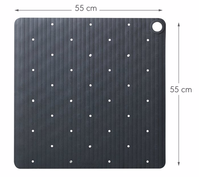 Sealskin Ribb Αντιολισθητικό Πατάκι 55x55cm Anthracite with Black Hook 800621 Sealskin Ribb Antiolisthitiko Pataki 55x55cm Anthracite with Black Hook 800621