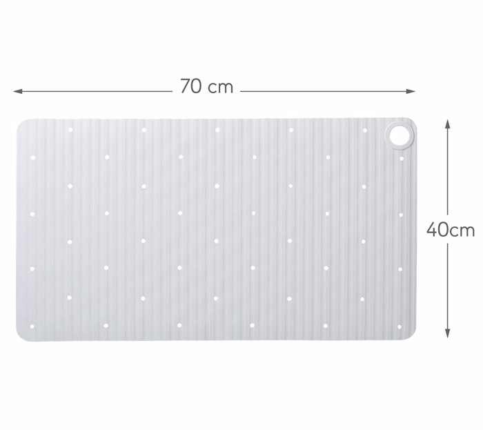 Sealskin Ribb Αντιολισθητικό Πατάκι 40x70cm White with Black Hook 800623 Sealskin Ribb Antiolisthitiko Pataki 40x70cm White with Black Hook 800623