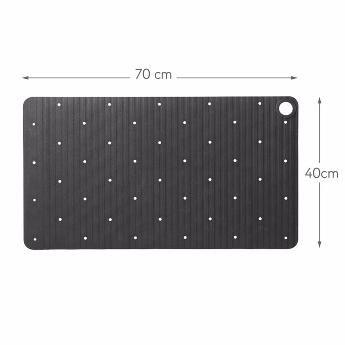 Sealskin Ribb Αντιολισθητικό Πατάκι 40x70cm Anthracite with Black Hook 800624 Sealskin Ribb Antiolisthitiko Pataki 40x70cm Anthracite with Black Hook 800624