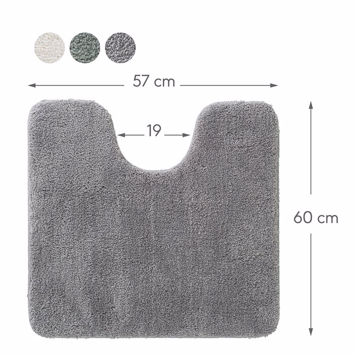 Sealskin Cosima Πατάκι Λεκάνης 57x60cm Grey 800633 Sealskin Cosima Pataki Lekanis 57x60cm Grey 800633