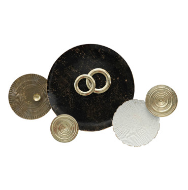 Ankor Διακοσμητικό Τοίχου ''Κύκλοι'' Μεταλλικό 119.4x6.4x71.1cm (812042)