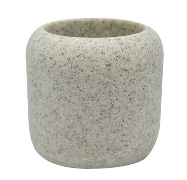 Ankor Ποτηροθήκη Πολυεστερική με εφέ Γκρι Πέτρας 8.8x8.8x7.8cm (817375)