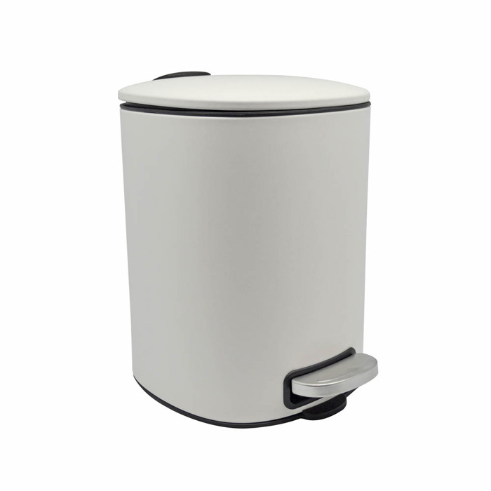 Ankor Kalathi Baniou 5Lt Inox Tetragno Krem Mat Soft Close 25.2x20x27cm (824755)