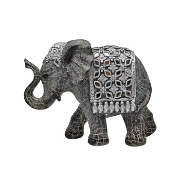 Ankor Ελεφαντάκι Πολυεστερικό Γκρι-Ασημί 20.5x7x15cm (829026)