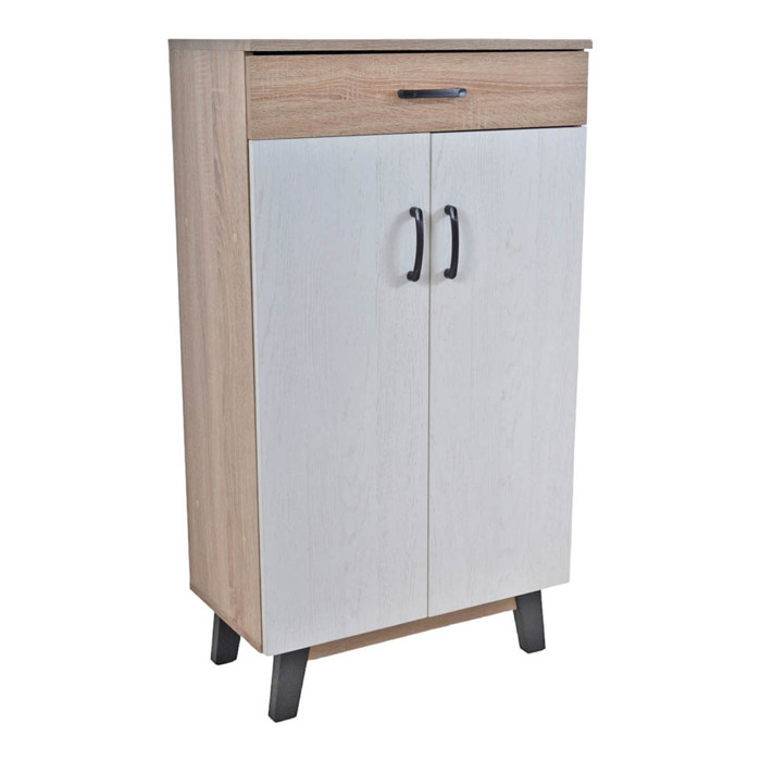 Ankor Papoutsothiki Ntoulapi Xulino me Surtari Lefko/Fusiko 60x32x108cm (830312)