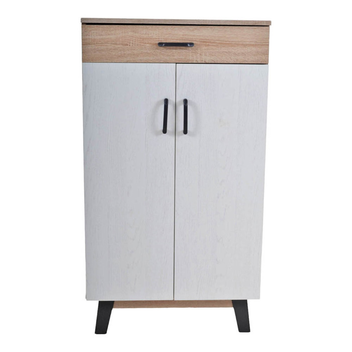 Ankor Papoutsothiki Ntoulapi Xulino me Surtari Lefko/Fusiko 60x32x108cm (830312)