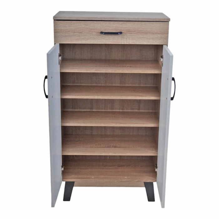 Ankor Papoutsothiki Ntoulapi Xulino me Surtari Lefko/Fusiko 60x32x108cm (830312)