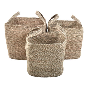 Ankor Σετ των 3 Καλάθια Ψάθινα Φυσικά (834426)