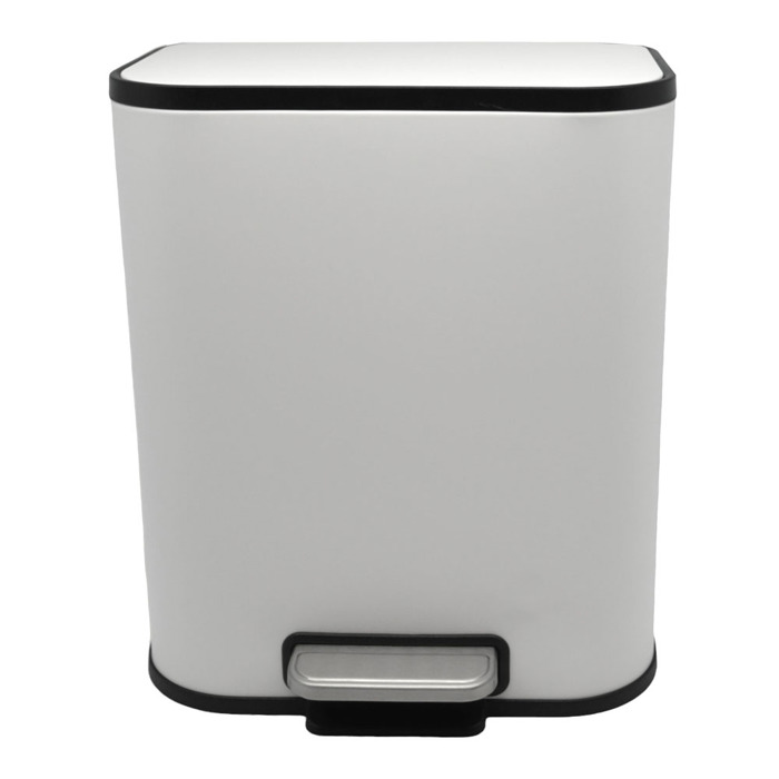 Ankor Kalathi Baniou Soul 5Lt Soft Close Metalliko Lefko Mat 24x19.4x29.1cm (837564)