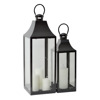 Ankor Σετ των 2 Φανάρια Inox Μαύρα 23x22x66cm (838011) Ankor Set ton 2 Fanaria Inox Mavra 23x22x66cm (838011)