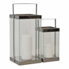 Ankor Σετ των 2 Φανάρια Inox Μαύρα 18x18x35cm (838066) Ankor Set ton 2 Fanaria Inox Mavra 18x18x35cm (838066)