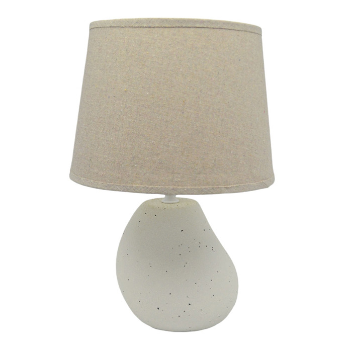 Ankor Portatif Keramiko Ekrou Sage me Bez Kapelo 22x9x32cm E14 (838240)