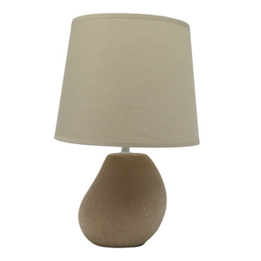 Ankor Πορτατίφ Κεραμικό Καφέ Σαγρέ με Μπεζ Καπέλο 22x9x32cm Ε14 (838257)