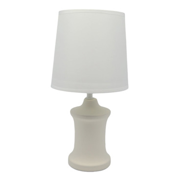 Ankor Πορτατίφ Κεραμικό Εκρού με Καπέλο 17x9.5x34cm Ε14 (838332)