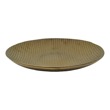 Ankor Πιατέλα Κεραμική Mε Ανάγλυφη Υφή Μπρονζέ-Χρυσή 28.5x28.5x4cm (840458)