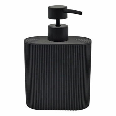 Ankor Dispenser Πολυεστερικό Ριγέ Μαύρο Ματ 10.5x5x16.5cm 841585