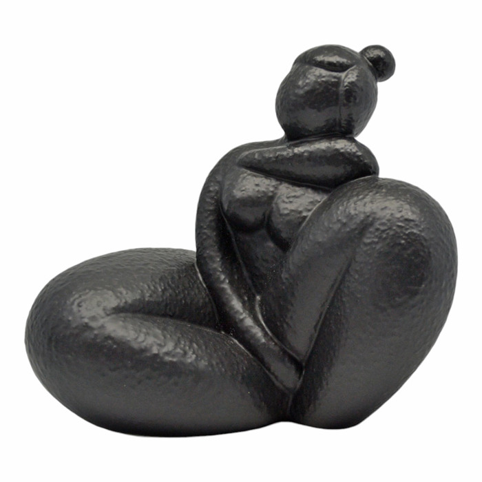 Ankor Diakosmitiko Keramiko Gynaikeia Figura Mavro Mat 17.5x15x16cm (842933)