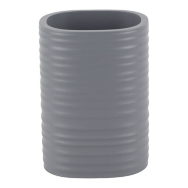 Ankor Ποτηροθήκη Πολυεστερική Ριγέ Γκρι Ματ 7.6x6.7x10.6cm (845200)
