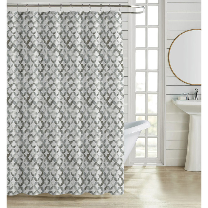 Ankor Kourtina Baniou Poluesteriki 180x200cm me 12 Krikous kai Gometriko Motibo Ggri (846290)