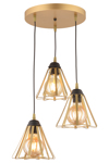 ArLight PDT 1255-3 AB Kremasto Fotistiko Orofis Xrusa Trigna se Rozeta Trifoto E27 F24x80cm 0103525
