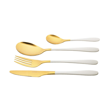 Bergner LISBOA Σετ 16 τεμ. Μαχαιροπίρουνα Ανοξείδωτα Χρυσό/Λευκό BG-45150 BG00045150