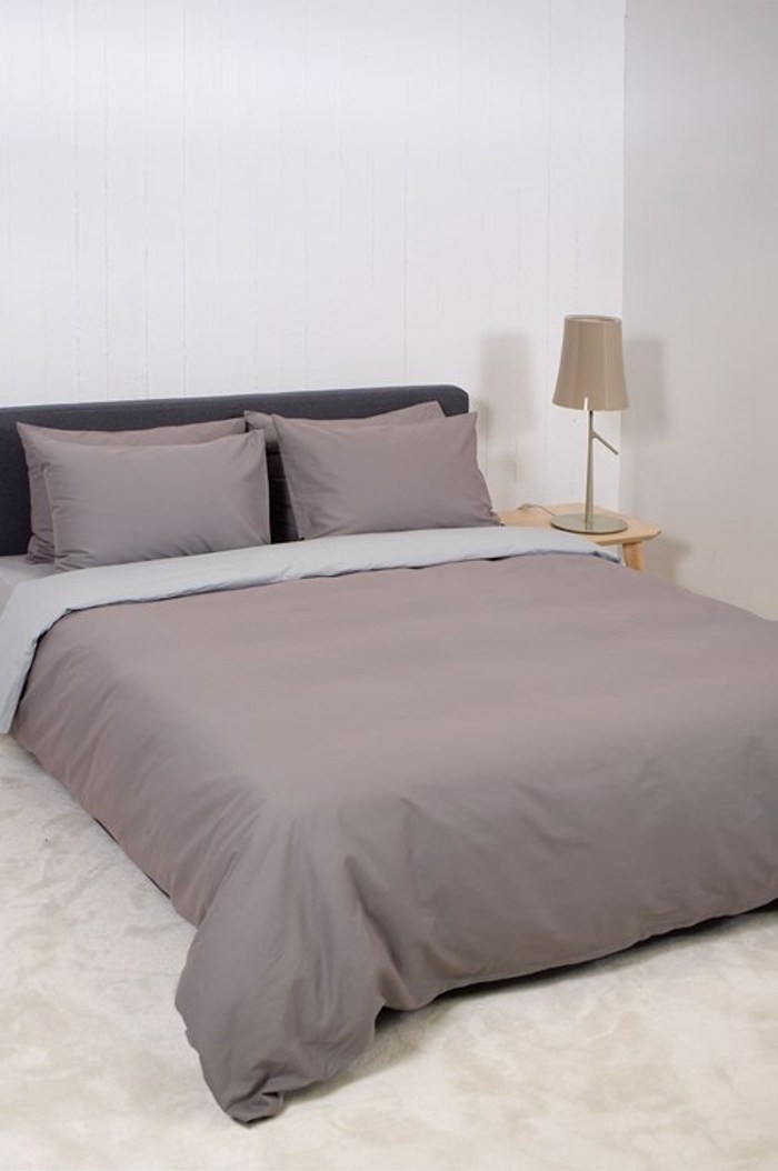 Βιοκαρπέτ Home Σετ Μονή Παπλωματοθήκη Home 'View' Dark Grey/Light Grey 165x245cm Biokarpet Home Set Moni Paplomatothiki Home 'View' Dark Grey/Light Grey 165x245cm