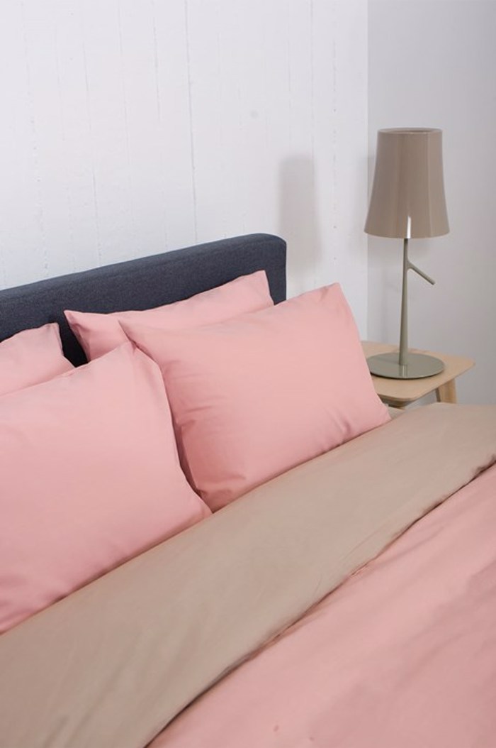 Βιοκαρπέτ Home Σετ Μονή Παπλωματοθήκη Home 'View' Powder/Beige 165x245cm Biokarpet Home Set Moni Paplomatothiki Home 'View' Powder/Beige 165x245cm
