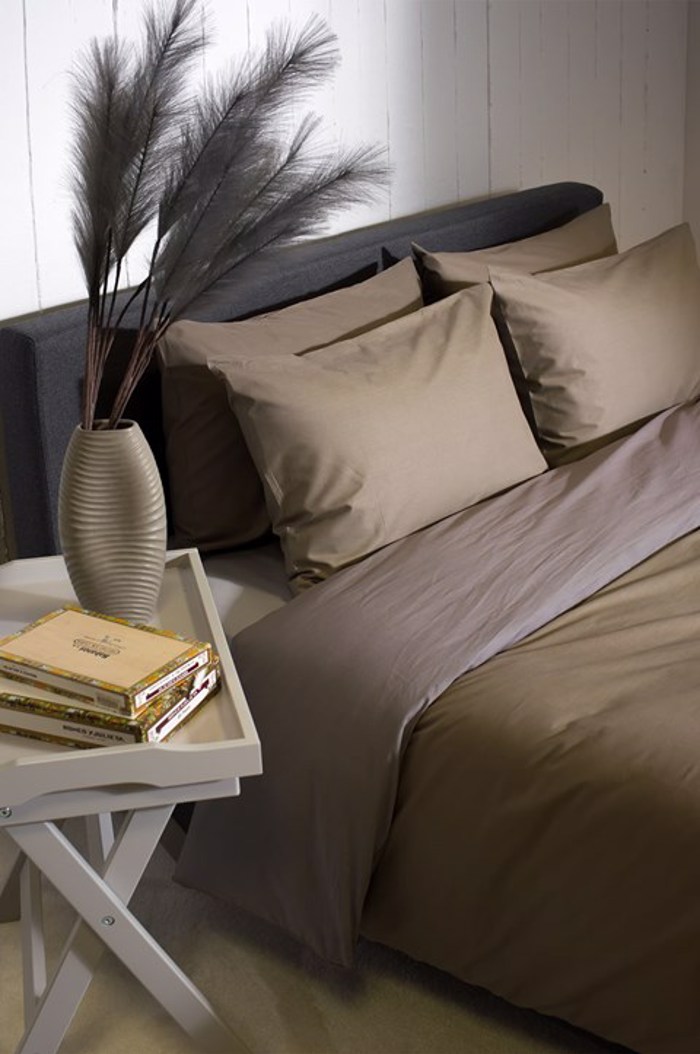 Βιοκαρπέτ Home Σετ Μονή Παπλωματοθήκη Home 'View' Greize/Dark Grey 165x245cm Biokarpet Home Set Moni Paplomatothiki Home 'View' Greize/Dark Grey 165x245cm