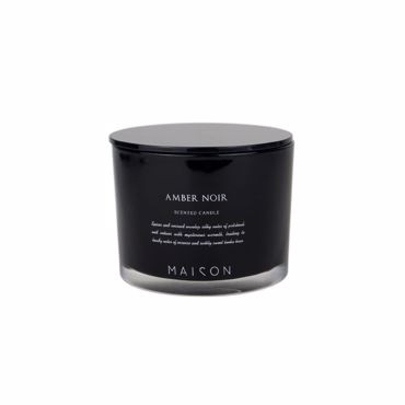 InTheBox - Maison WELLNESS Αρωματικό Κερί σε Βαζάκι Γυάλινο Μαύρο Φ10x7.6cm 024745