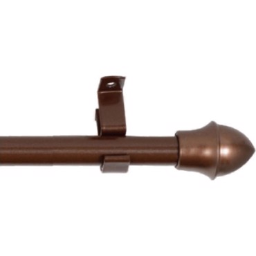 Import Hellas Πτυσσόμενο Μεταλλικό Κουρτινόξυλο Briz-Briz Μονό Φ12mm 55-85cm Οξειδέ