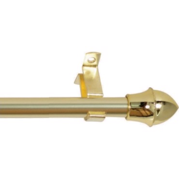 Import Hellas Πτυσσόμενο Μεταλλικό Κουρτινόξυλο Briz-Briz Μονό Φ12mm 85-135cm Χρυσό