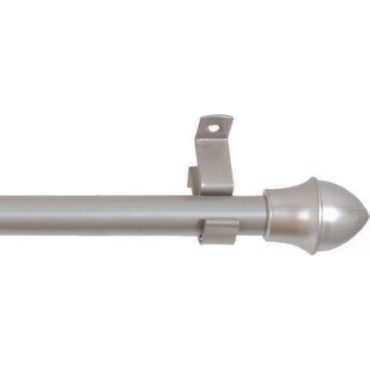 Import Hellas Πτυσσόμενο Μεταλλικό Κουρτινόξυλο Briz-Briz Μονό Φ12mm 85-135cm Νίκελ Ματ