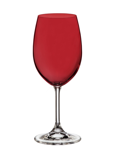 Bohemia Sylvia Red 350ml Σετ 6Τεμ. Ποτηρια Κολωνάτα Κρασιού από Κρύσταλλο CTB4S4157235