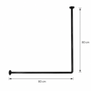 80x80cm Ø22mm black braxionas baniou gniakos MRShome