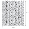 Kourtina Baniou 180x180cm ufasmatini me Monterno Sxedio Ggri/Mavro MRShome