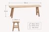 MRShome Paggos Teak Wood 100x25x42cm