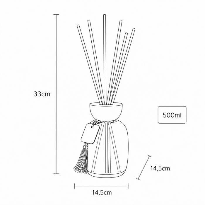 MRShome Aromatiko Xorou me Sticks 500ml Huckleberry & Vanilla