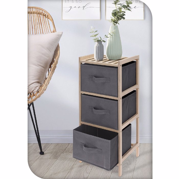 MRShome Surtariera Baniou Xulini me 3 ufasmatina Surtaria Ggri 27.5x25.4x65cm