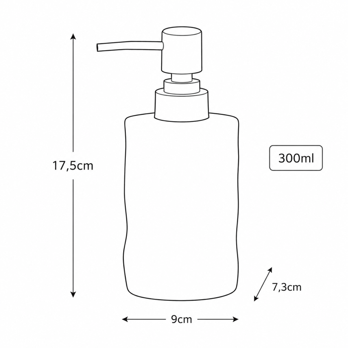MRShome Doxeio Kremosapounou Stoneware 300ml 8x8x17cm White