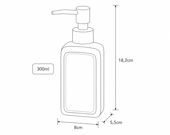 MRShome Doxeio Kremosapounou apo Dolomiti 300ml 8x5.5x18.2cm Off-White