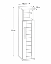 MRShome Epiplo Baniou Xulino Bez me Ntoulapi kai Thiki ga Xarti ugias 18x18x75cm MRShome