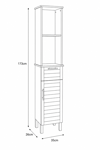 MRShome Epiplo Xulino me 2 Rafia 1 Ntoulapi kai 1 Surtari 35x26x173cm Kafe MRShome