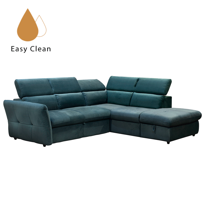 Liberta - Maison MONSERAT Καναπές-Κρεβάτι Δεξιά Γωνία Petrol 254x224x90cm 01-2596 Liberta - Maison MONSERAT Kanapes-Krebati Dexia Gnia Petrol 254x224x90cm 01-2596