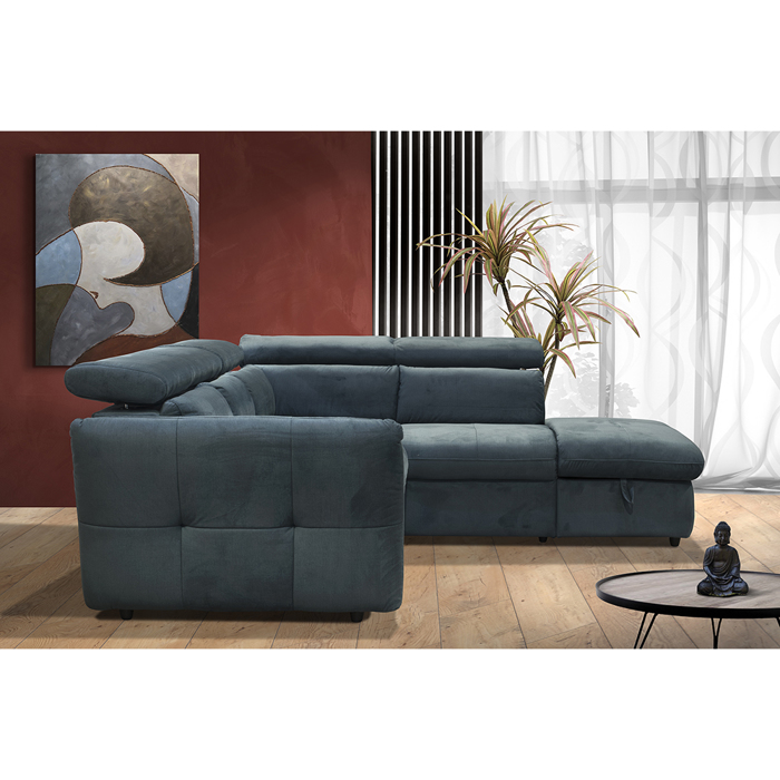 Liberta - Maison MONSERAT Καναπές-Κρεβάτι Δεξιά Γωνία Petrol 254x224x90cm 01-2596 Liberta - Maison MONSERAT Kanapes-Krebati Dexia Gnia Petrol 254x224x90cm 01-2596