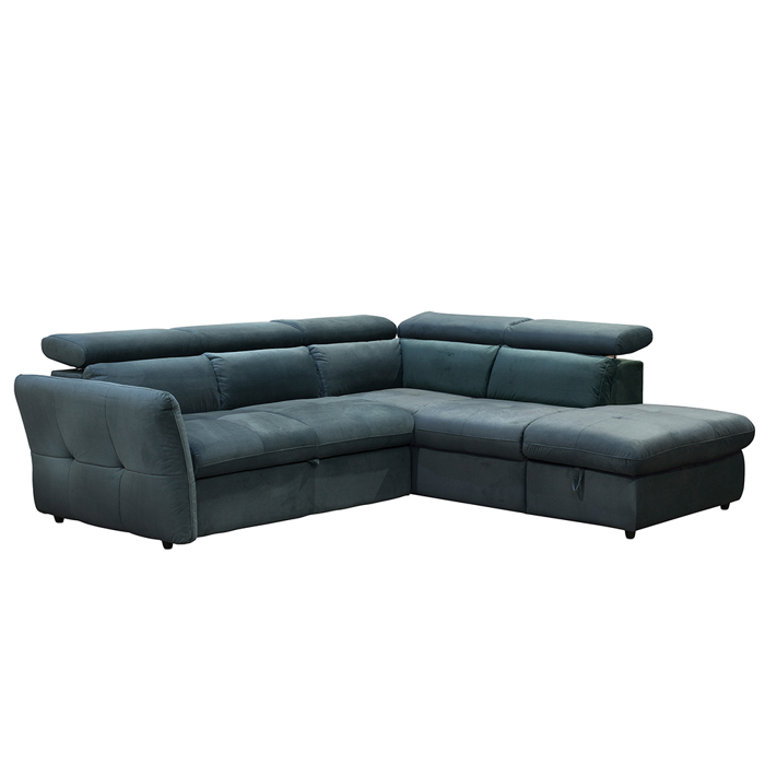 Liberta - Maison MONSERAT Καναπές-Κρεβάτι Δεξιά Γωνία Petrol 254x224x90cm 01-2596 Liberta - Maison MONSERAT Kanapes-Krebati Dexia Gnia Petrol 254x224x90cm 01-2596