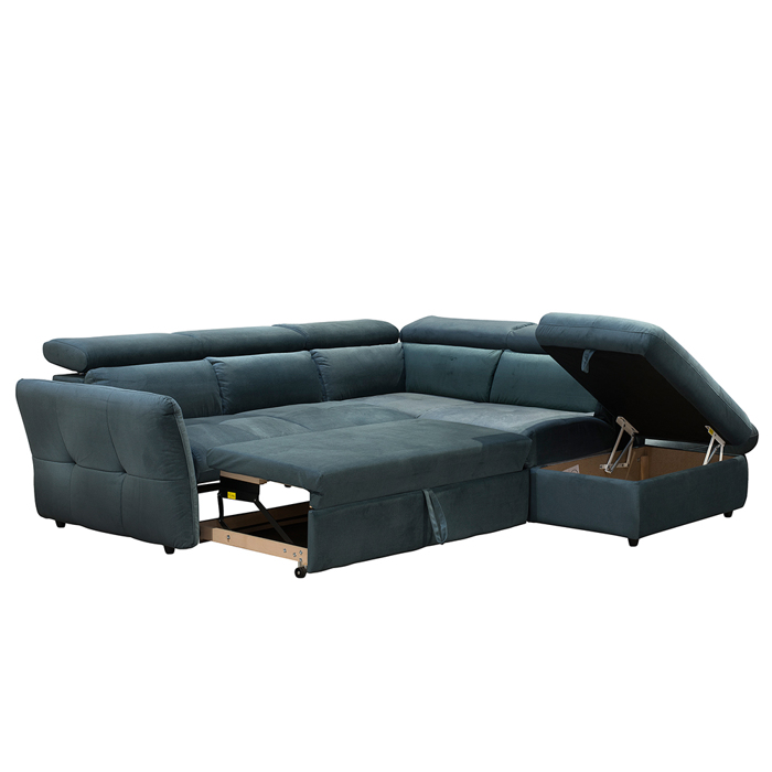 Liberta - Maison MONSERAT Καναπές-Κρεβάτι Δεξιά Γωνία Petrol 254x224x90cm 01-2596 Liberta - Maison MONSERAT Kanapes-Krebati Dexia Gnia Petrol 254x224x90cm 01-2596